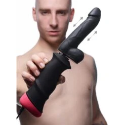 LoveBotz Mega-Pounder Hand-held Thrusting Silicone Dildo