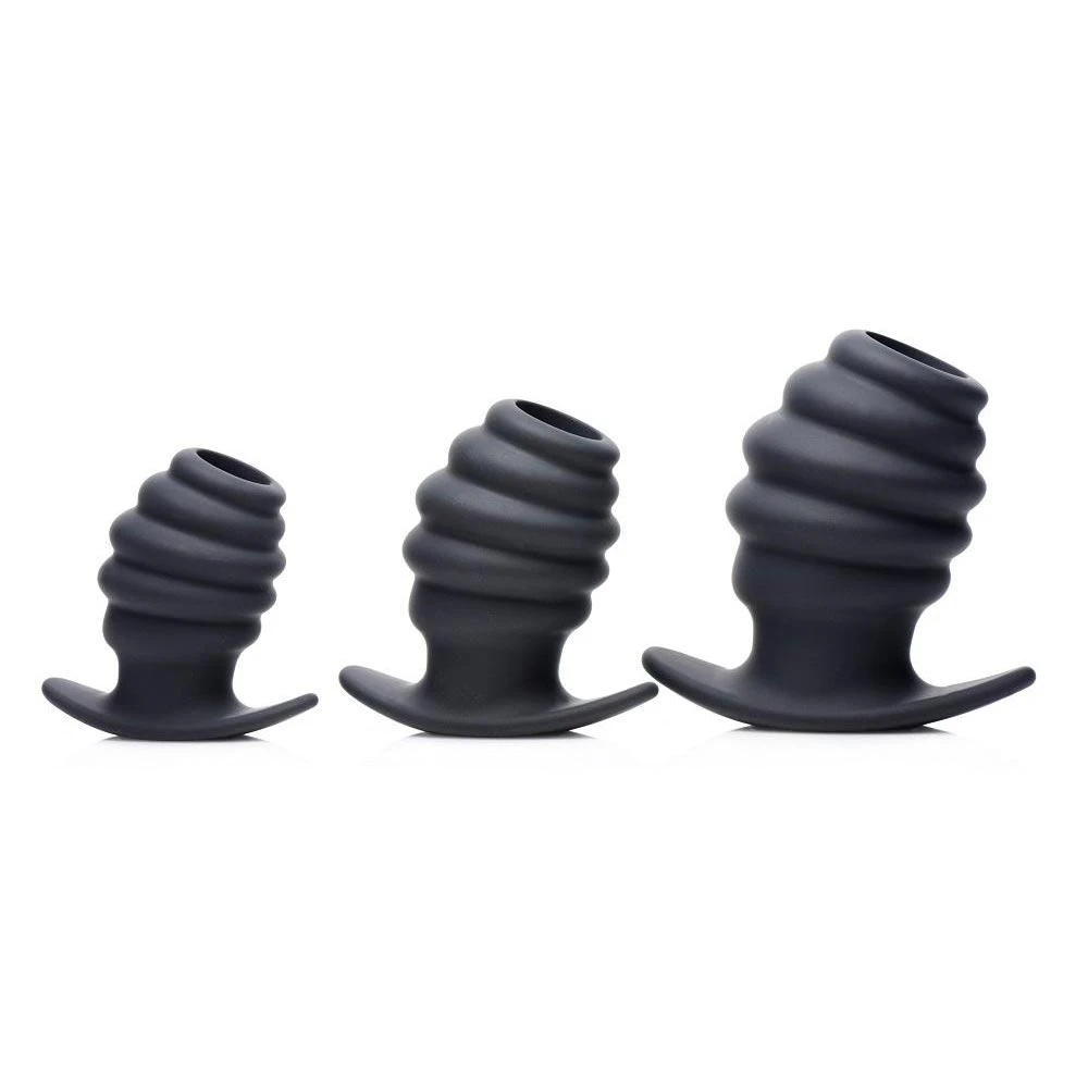 Master Series Hive Ass Tunnel Silicone Ribbed Hollow Anal Plug 2 Master Series Hive Ass Tunnel Silicone Ribbed Hollow Anal Plug - Image 2