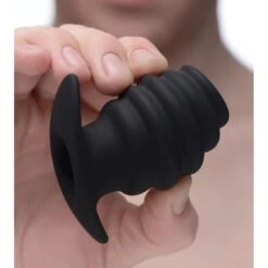 Master Series Hive Ass Tunnel Silicone Ribbed Hollow Anal Plug