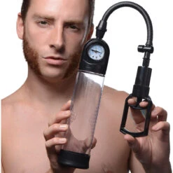 Size Matters Trigger Penis Pump With Built-in Pressure Gauge -Boyz Shop ag223 crop