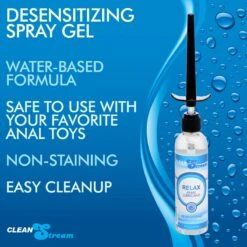 4oz CleanStream Relax Desensitizing Anal Lube With Injector Kit 9 4oz CleanStream Relax Desensitizing Anal Lube With Injector Kit -Boyz Shop ag227 02