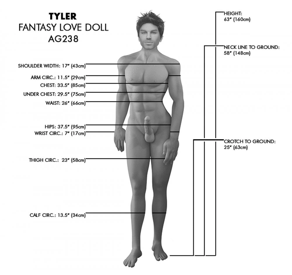 Tyler Premium Fantasy Male Love Doll 16 Tyler Premium Fantasy Male Love Doll - Image 16