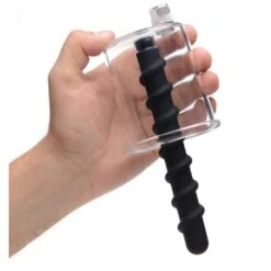 Master Series Rosebud Driller Cylinder With Silicone Swirl Insert -Boyz Shop ag274 hand 001 1000x1070 eb3c4add 1fa6 4b14 a997 0553fb5f1eae