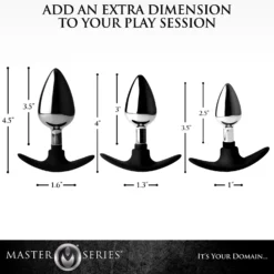 Master Series Dark Invader Metal And Silicone Anal Plug -Boyz Shop ag343 04 all