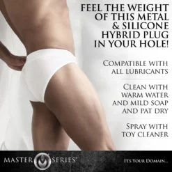 Master Series Dark Invader Metal And Silicone Anal Plug -Boyz Shop ag343 05 male