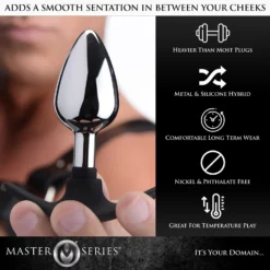 Master Series Dark Invader Metal And Silicone Anal Plug -Boyz Shop ag343 med 03