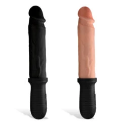 Master Series 8X Auto Pounder Vibrating And Thrusting Dildo With Handle