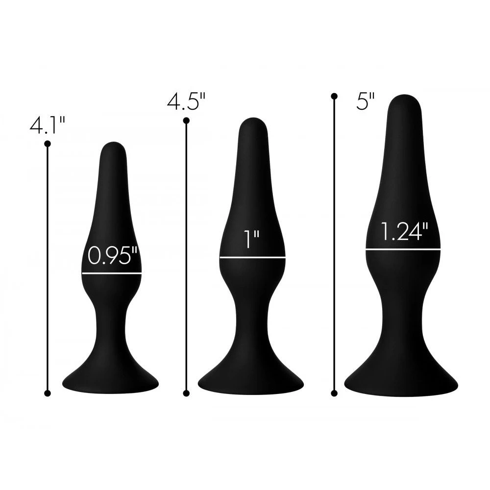 Master Series Triple Spire Tapered Silicone Anal Trainer Set 2 Master Series Triple Spire Tapered Silicone Anal Trainer Set - Image 2