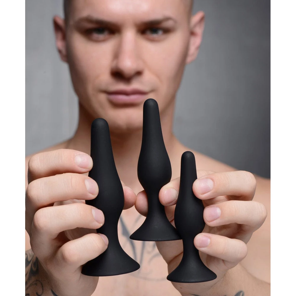 Master Series Triple Spire Tapered Silicone Anal Trainer Set 1 Master Series Triple Spire Tapered Silicone Anal Trainer Set