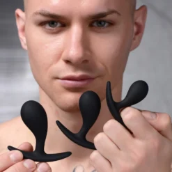 Master Series Dark Droplets 3 Piece Curved Silicone Anal Trainer Set