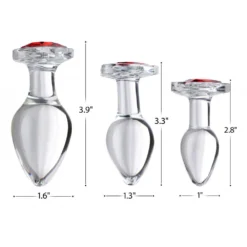 Red Heart Gem Glass Anal Plug Set -Boyz Shop ag433 group 1000x724 371bd47f e0d9 4ff7 b3c5 968ccb286405