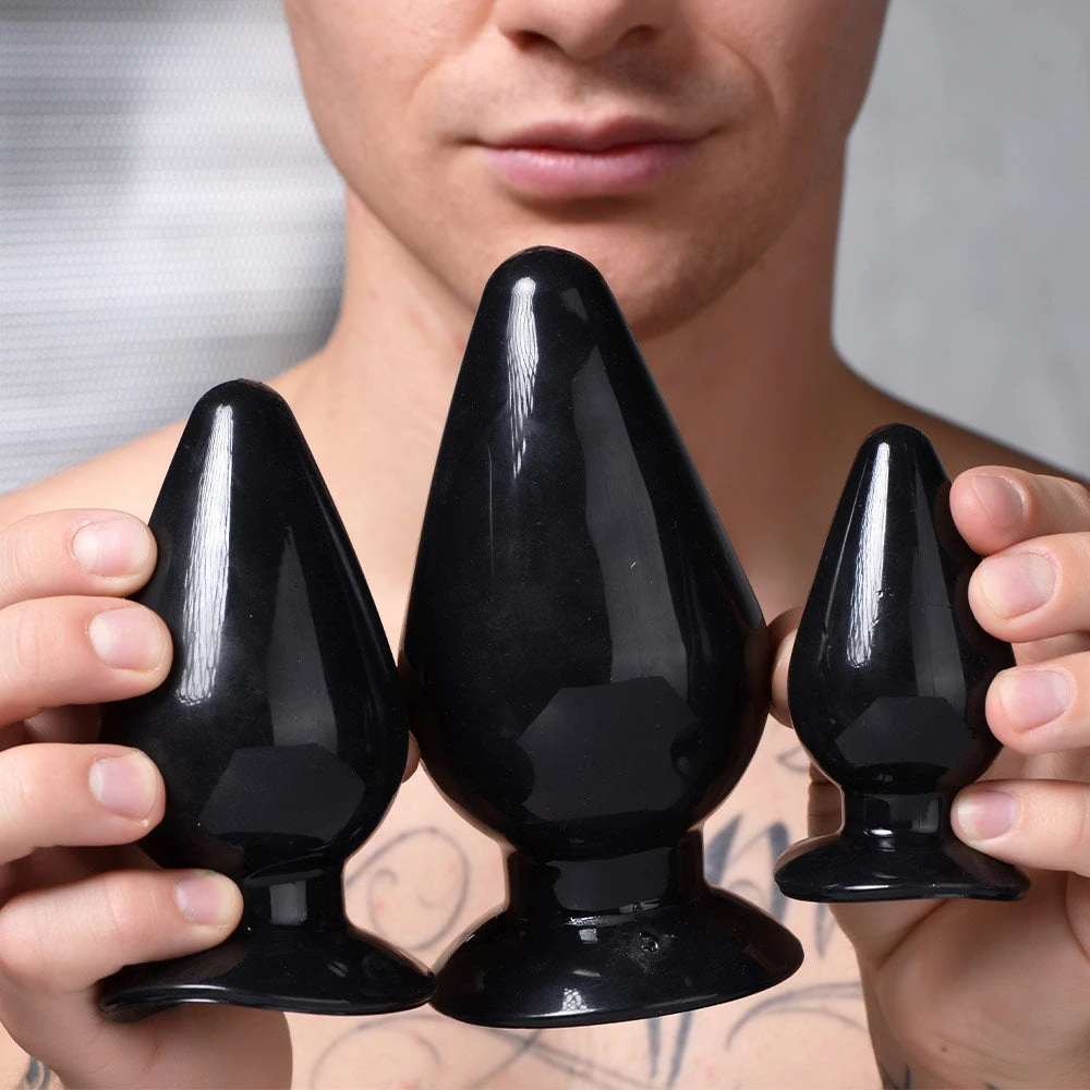 Master Series Triple Cones 3 Piece Anal Plug Set 1 Master Series Triple Cones 3 Piece Anal Plug Set