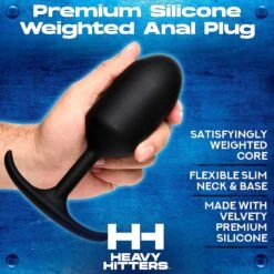 Premium Silicone Weighted Bullet Anal Plug -Boyz Shop ag472 01b