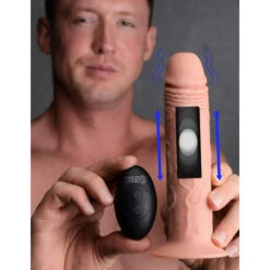 7X Remote Control Vibrating And Thumping Dildo