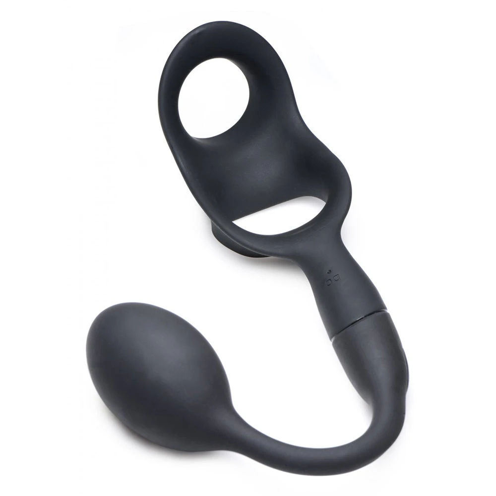 10X P-Bomb Silicone Cock And Ball Ring With Vibrating Anal Plug 4 10X P-Bomb Silicone Cock And Ball Ring With Vibrating Anal Plug - Image 4