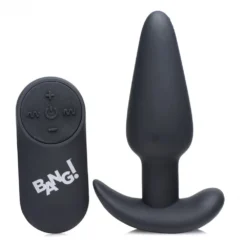 Remote Control 21X Vibrating Silicone Butt Plug -Boyz Shop ag563black