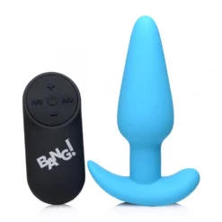 Remote Control 21X Vibrating Silicone Butt Plug -Boyz Shop ag563blue