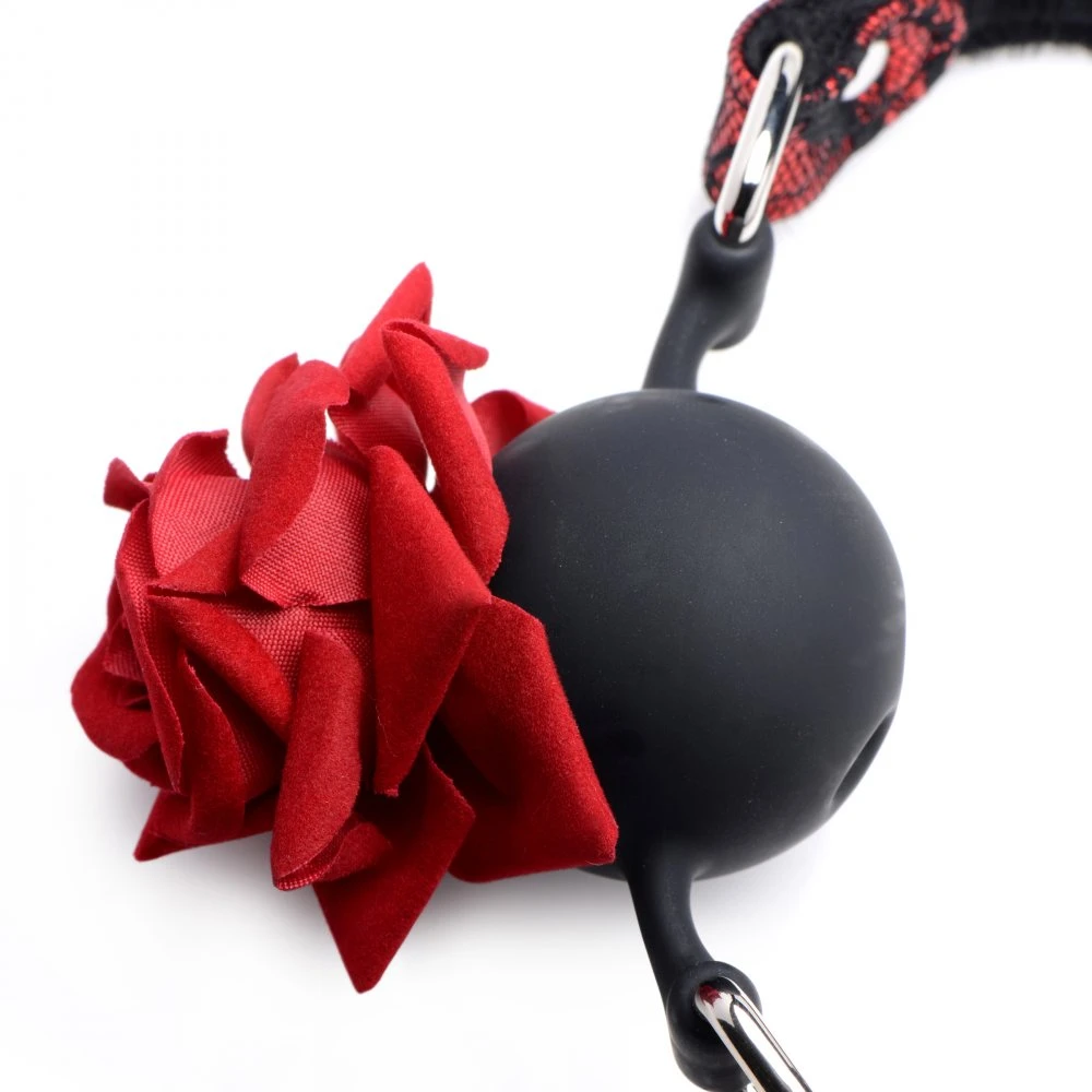 Master Series Silicone Ball Gag With Rose 6 Master Series Silicone Ball Gag With Rose - Image 6