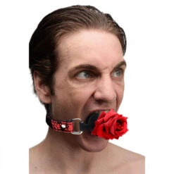 Master Series Silicone Ball Gag With Rose