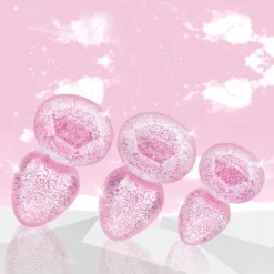 Glitter Gem Anal Plug Set -Boyz Shop ag587 pink 010b