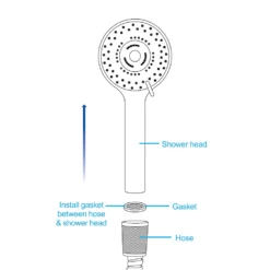 Shower Head With Silicone Nozzle -Boyz Shop ag603 .3