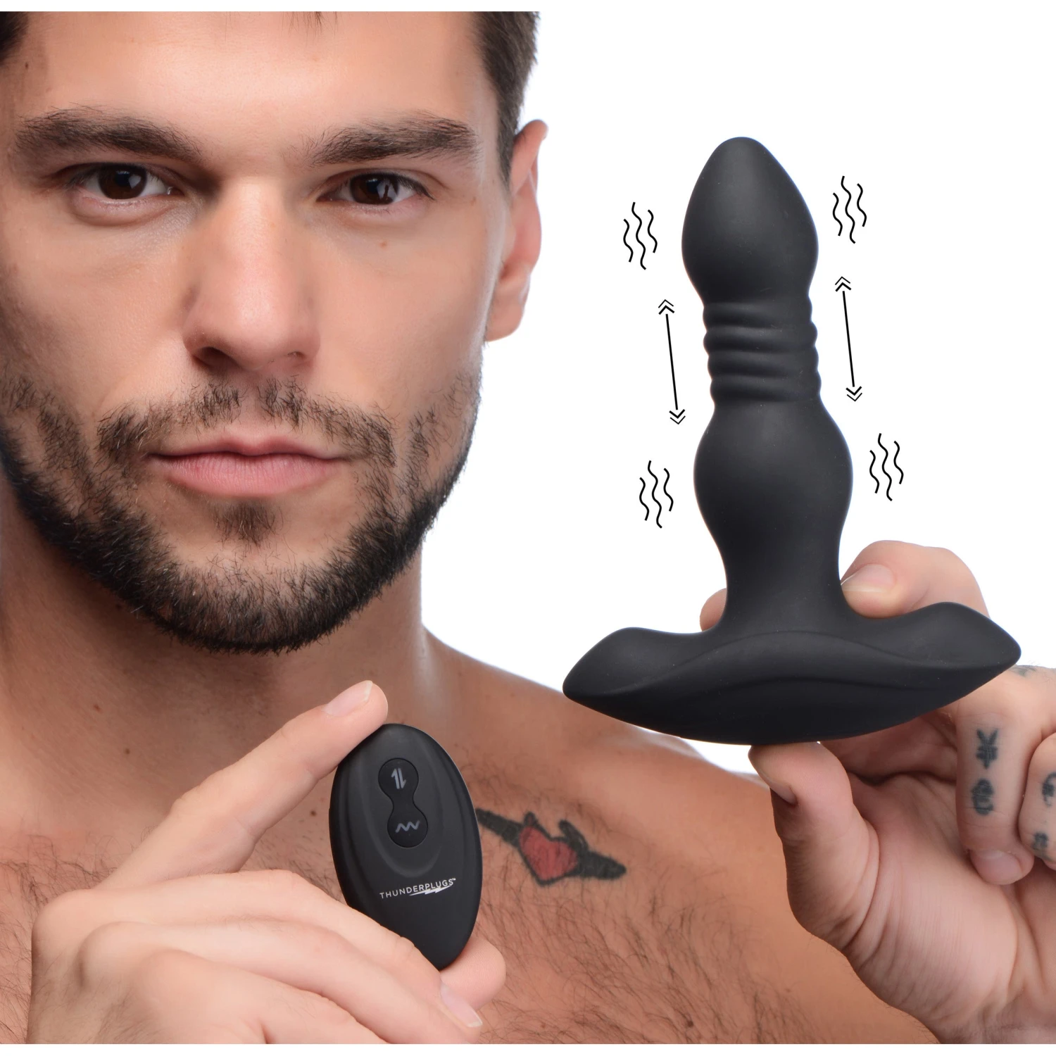 Vibrating And Thrusting Remote Control Silicone Anal Plug 1 Vibrating And Thrusting Remote Control Silicone Anal Plug