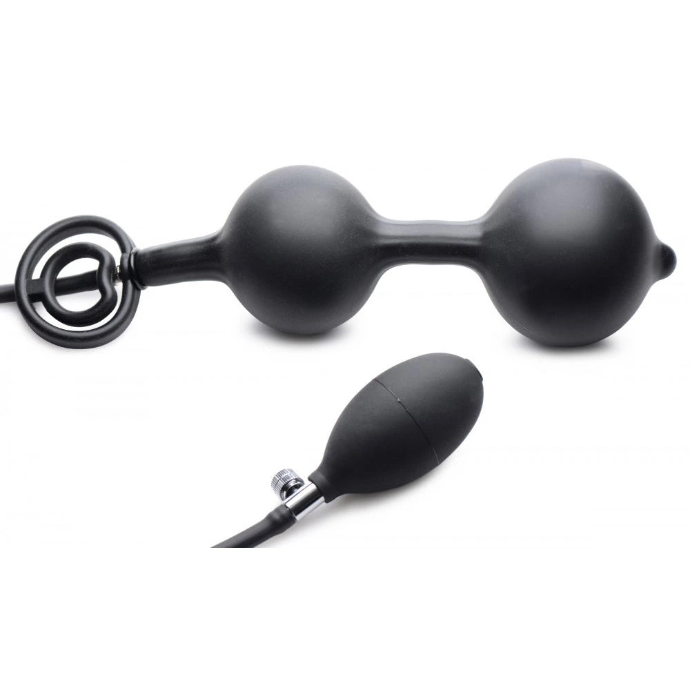 Master Series Devils Rattle Inflatable Silicone Anal Plug With Cock And Ball Ring 6 Master Series Devils Rattle Inflatable Silicone Anal Plug With Cock And Ball Ring - Image 6