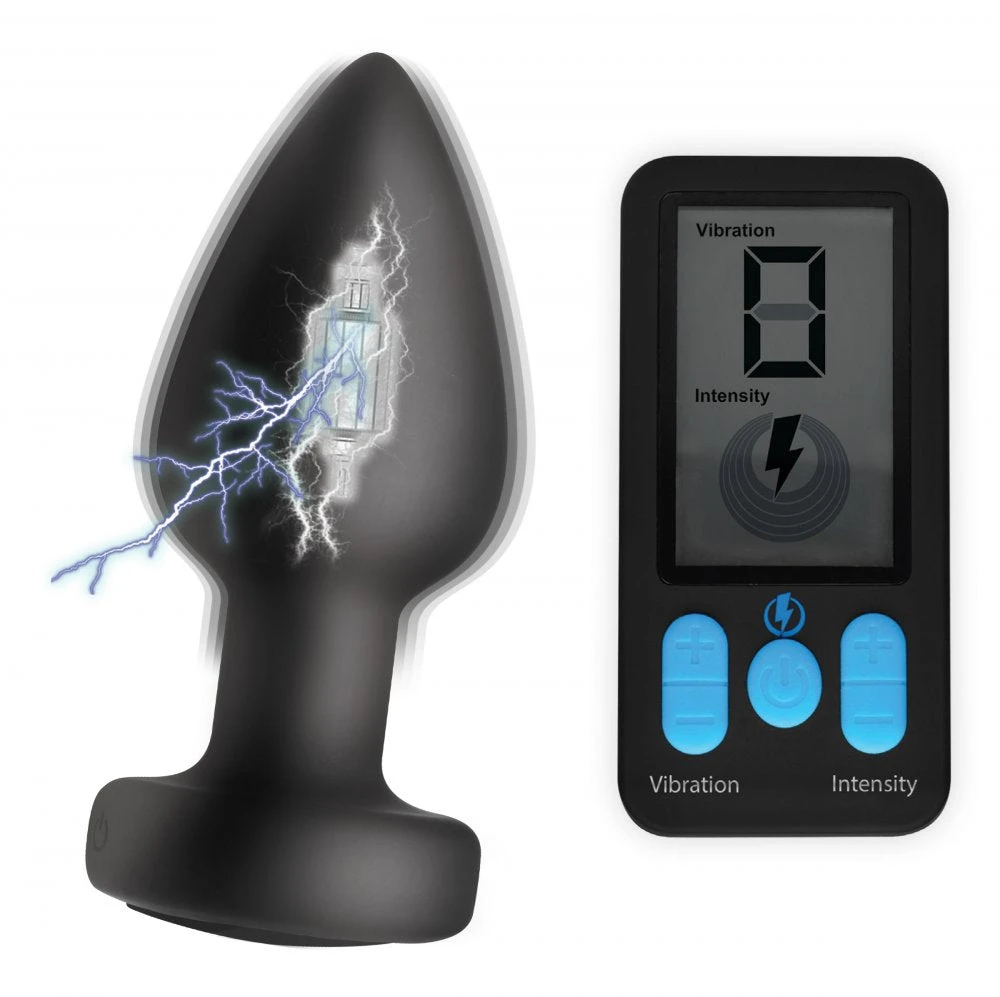 E-Stim Pro Silicone Vibrating Anal Plug With Remote Control 2 E-Stim Pro Silicone Vibrating Anal Plug With Remote Control - Image 2