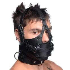 Leather Head Harness With Removeable Gag -Boyz Shop ag670 male model 003 1000x1122 471c2387 d41e 45a2 b307 8f4fb4dfbdb9