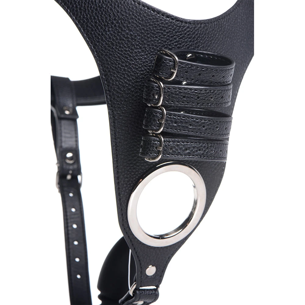 STRICT Male Chastity Harness With Silicone Anal Plug 9 STRICT Male Chastity Harness With Silicone Anal Plug - Image 9