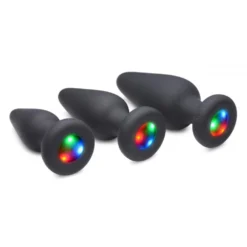 Light Up Silicone Anal Plug 7 Light Up Silicone Anal Plug -Boyz Shop ag755 01