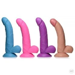 7.5 Inch Curved Dildo With Balls