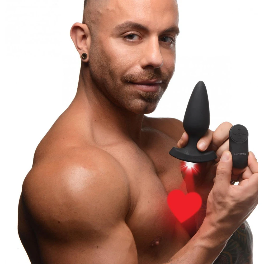 28X Laser Heart Silicone Anal Plug With Remote 3 28X Laser Heart Silicone Anal Plug With Remote - Image 3