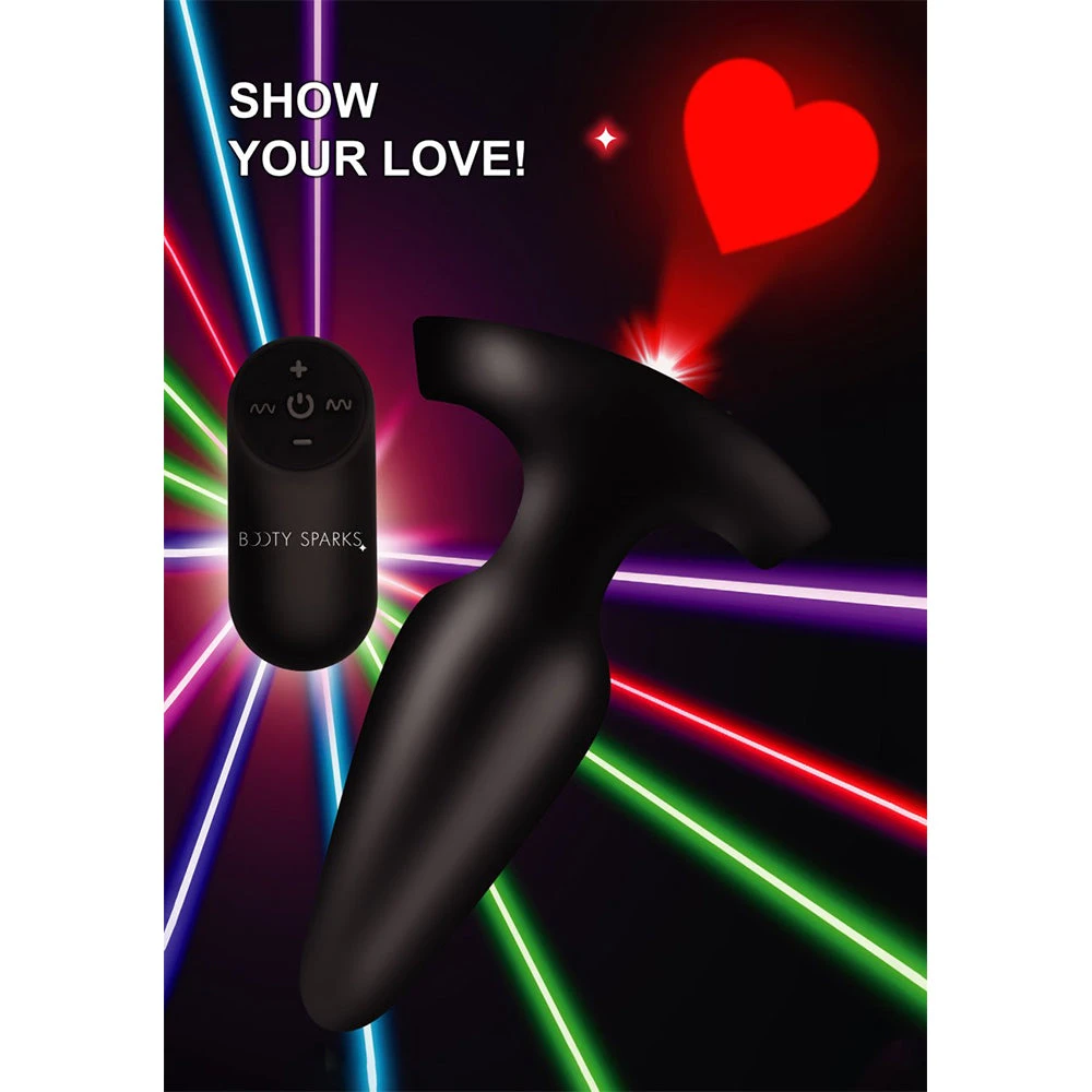 28X Laser Heart Silicone Anal Plug With Remote 2 28X Laser Heart Silicone Anal Plug With Remote - Image 2