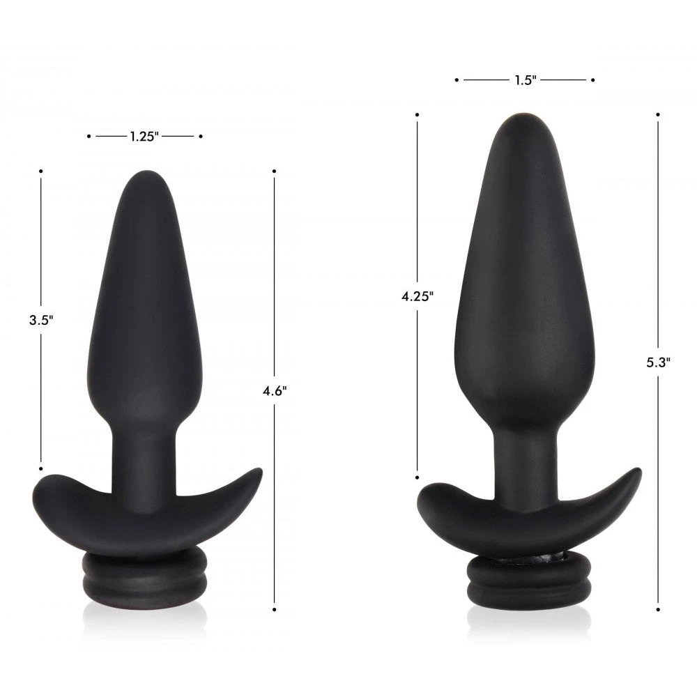 Interchangeable 10X Vibrating Silicone Anal Plug With Remote 2 Interchangeable 10X Vibrating Silicone Anal Plug With Remote - Image 2