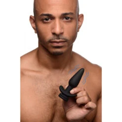 Interchangeable 10X Vibrating Silicone Anal Plug With Remote 8 Interchangeable 10X Vibrating Silicone Anal Plug With Remote -Boyz Shop ag838small