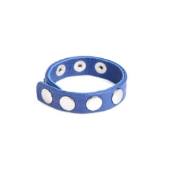 Leather Speed Snap Cock Ring 9 Leather Speed Snap Cock Ring -Boyz Shop ag845blue02