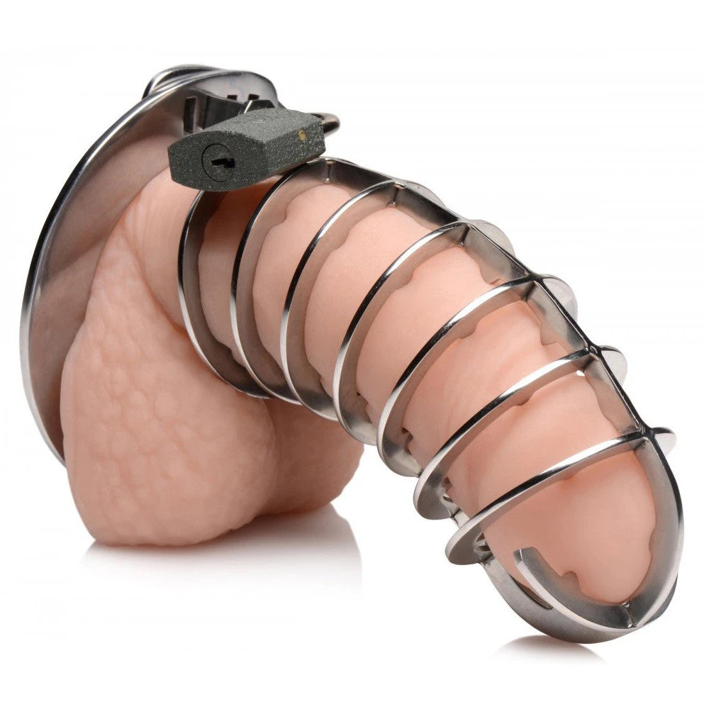 Master Series Stainless Steel Spiked Chastity Cage 2 Master Series Stainless Steel Spiked Chastity Cage - Image 2