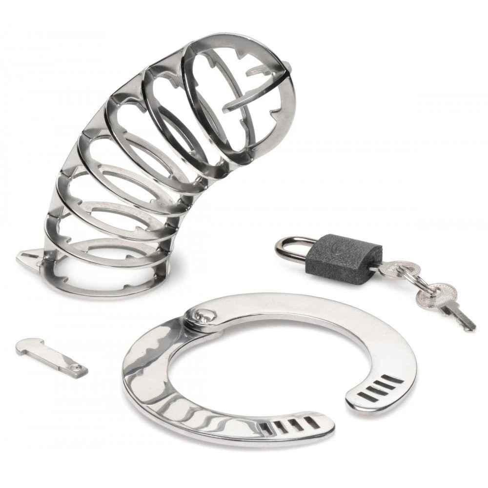 Master Series Stainless Steel Spiked Chastity Cage 5 Master Series Stainless Steel Spiked Chastity Cage - Image 5
