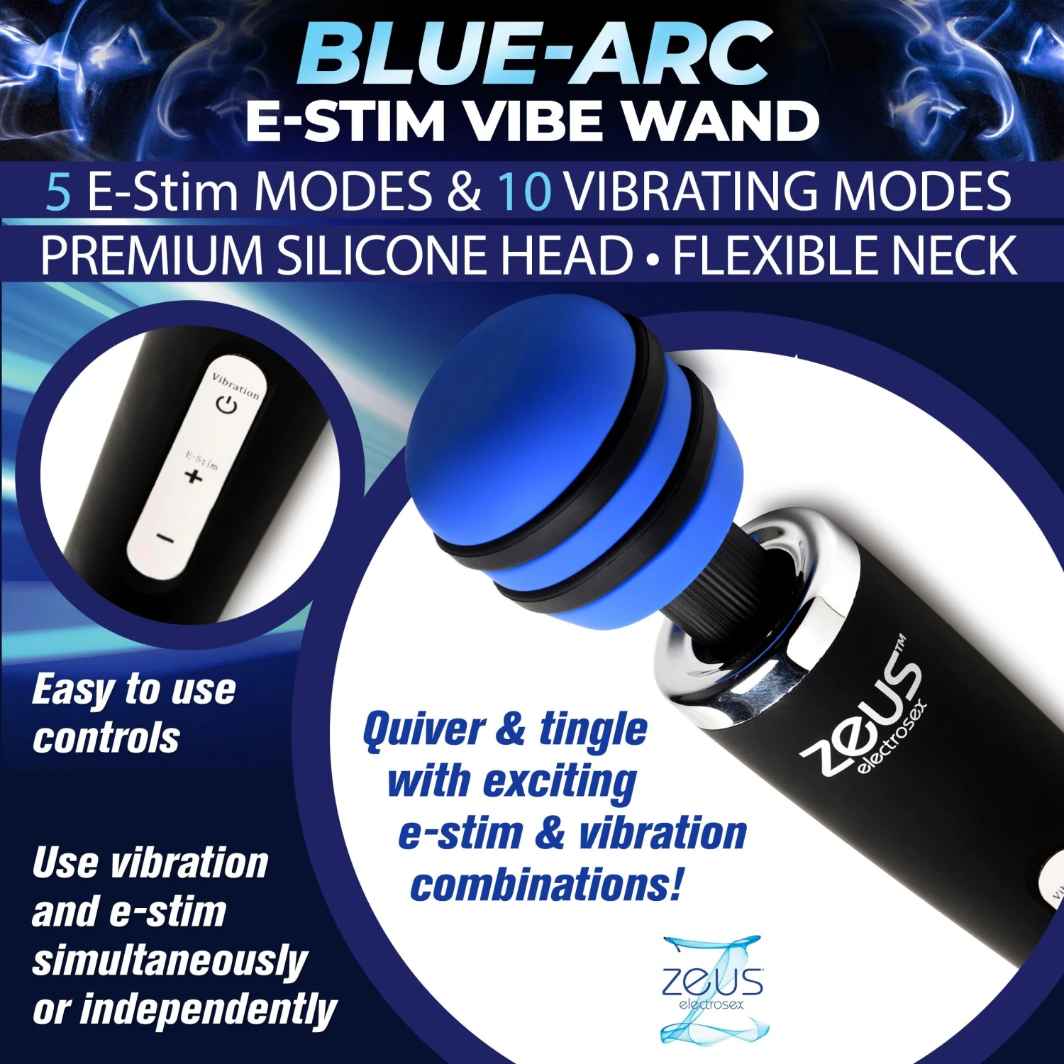 Blue-Arc E-Stim Vibrating Wand 2 Blue-Arc E-Stim Vibrating Wand - Image 2