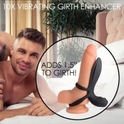 10X Silicone Vibrating Girth Enhancer With Remote Control 10 10X Silicone Vibrating Girth Enhancer With Remote Control -Boyz Shop ag892 girthb