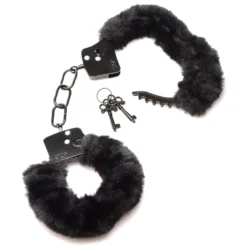 Master Series Cuffed In Fur Furry Handcuffs -Boyz Shop ag937 black 003