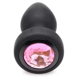 28X Vibrating Silicone Pink Gem Anal Plug 6 28X Vibrating Silicone Pink Gem Anal Plug -Boyz Shop ag965 small 002