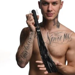 Master Series 9X Vibrating Silicone Dildo Flogger