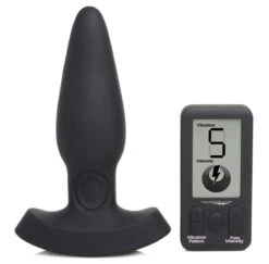 25X Pulsing And Vibrating Silicone Plug With Remote -Boyz Shop ag973 001