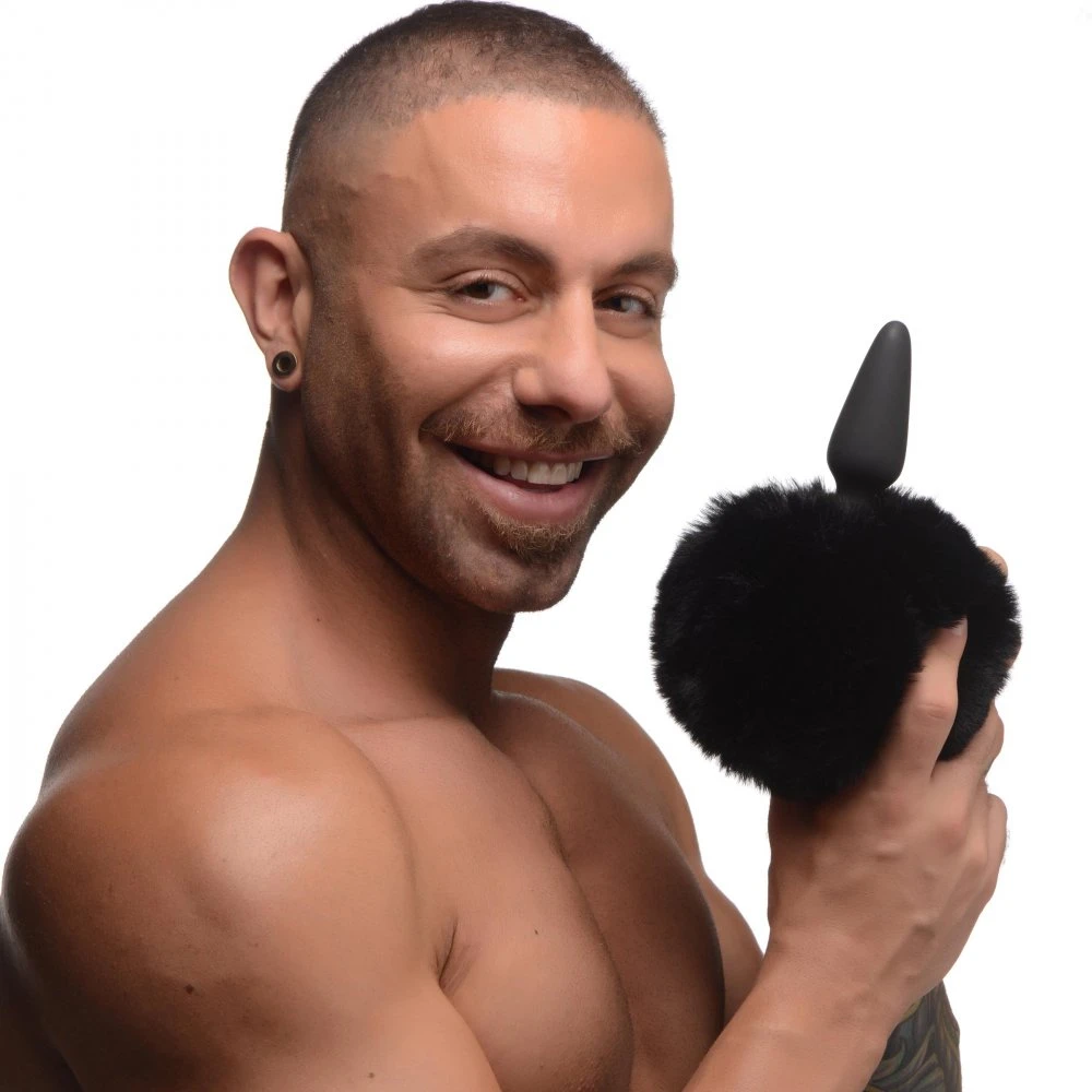 Small Anal Plug With Interchangeable Bunny Tail 1 Small Anal Plug With Interchangeable Bunny Tail