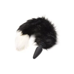 Small Anal Plug With Interchangeable Fox Tail 12 Small Anal Plug With Interchangeable Fox Tail -Boyz Shop ag975blackwhite