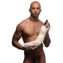 Small Anal Plug With Interchangeable Fox Tail 18 Small Anal Plug With Interchangeable Fox Tail -Boyz Shop ag975white2