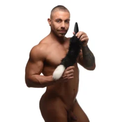 Large Anal Plug With Interchangeable Fox Tail 20 Large Anal Plug With Interchangeable Fox Tail -Boyz Shop ag977blackwhite2