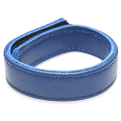 Blue Leather Cock Ring With Velcro 7 Blue Leather Cock Ring With Velcro -Boyz Shop ag997 001